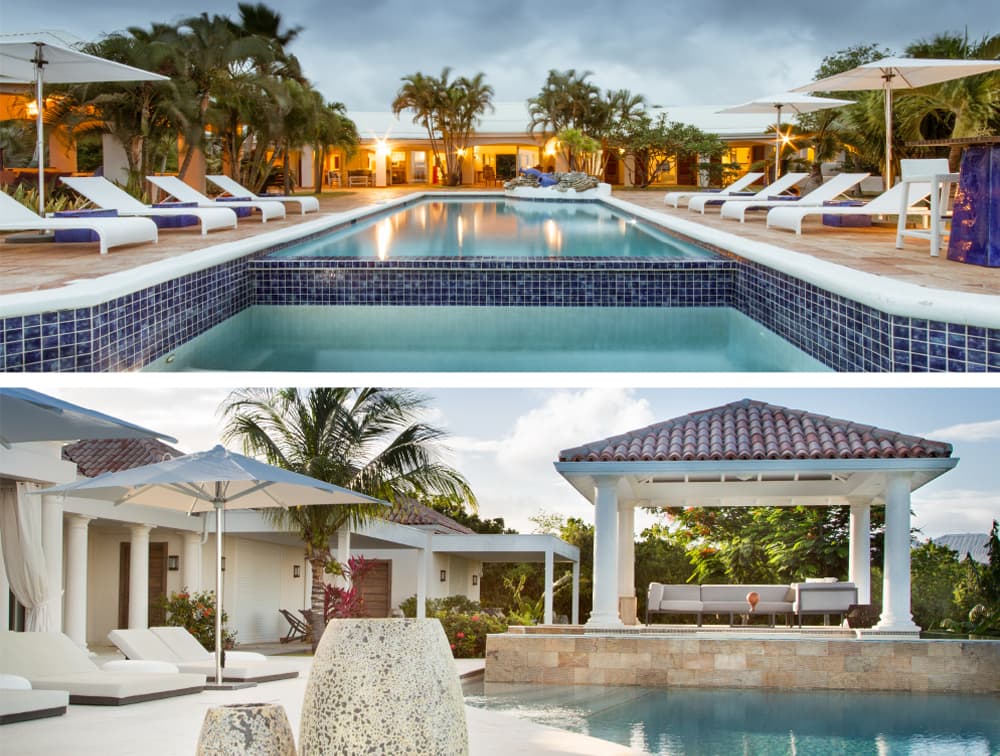L’une des luxueuses villas d’Optimum Foncier située sur l’île de Saint-Martin dans les Caraïbes et disponible en location. Vaste piscine, pergola, palmiers et soleil. L’une des luxueuses villas d’Optimum Foncier située sur l’île de Saint-Martin dans les Caraïbes et disponible en location. Vaste piscine, pergola, palmiers et soleil.